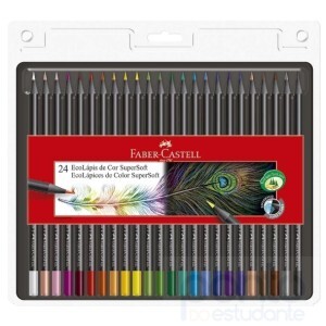 Lápis de Cor Faber Castell SuperSoft 24 cores