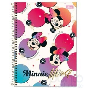 Caderno Espiral C/D Universitário 10 Matérias 160 Folhas Minnie - Tilibra