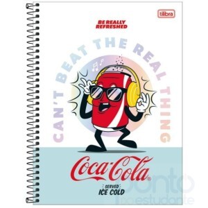 Caderno Espiral C/D Universitário 160 Folhas 10 Matérias Coca-Cola - Tilibra