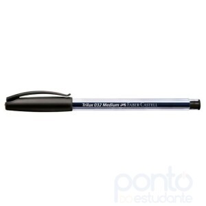Caneta Esferográfica Trilux Preta 1.0mm - Faber-Castell