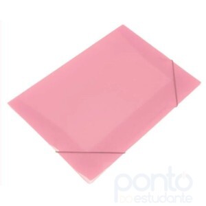 Pasta Aba Elástica (plástica) Oficio Rosa Soft - Polibras