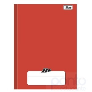 Caderno Brochura 1/4 Capa Dura  D+ Vermelho 96 Folhas – Tilibra
