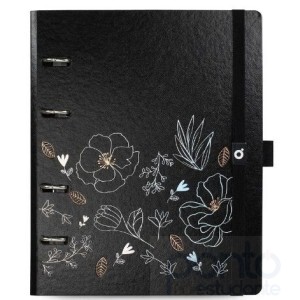  Caderno Argolado Elástico Ultra Coleção Noir - Ótima