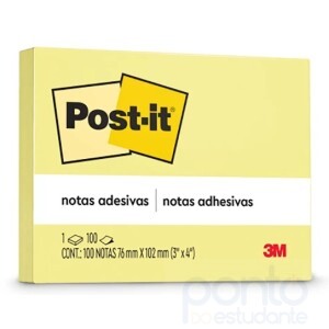 Bloco de Notas Adesivas Post-it 657 76x102 Amarelo