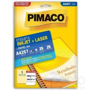 Etiqueta InkJet+Laser A4267 288,5mm x 200,0mm - Pimaco
