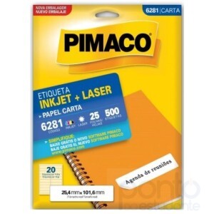  Etiqueta InkJet+Laser Carta 25,4mm x 101,6mm 6281 - Pimaco