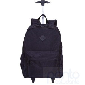 Mochila Carrinho Externo Rolling Crinkle Preto - Sestini