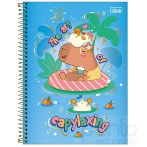 Caderno Espiral C/D Universitário 10 Matérias 160 folhas Capyclub - Tilibra