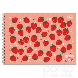 Caderno Cartografia e Desenho Espiral C/D 80 Folhas Spice - Tilibra