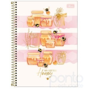 Caderno Espiral Universitário C/D Connect 10 Matérias 160 Folhas Honey Bee - Tilibra