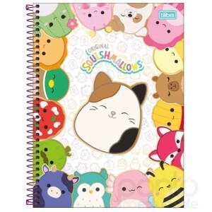 Caderno Espiral Universitário C/D 10 Matérias 160 Folhas Squishmallows - Tilibra
