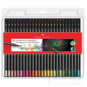 Lápis de Cor Faber Castell SuperSoft 50 cores
