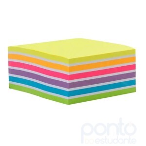 Bloco Adesivo 7 cores Neon -  Maxprint