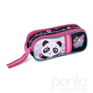 Estojo Duplo Escolar Panda - Clio