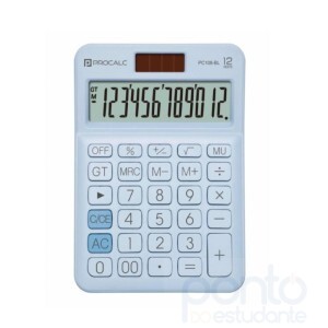 Calculadora Procalc de Mesa 12 Dígitos Azul PC108 BL