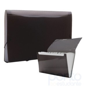 Pasta Sanfonada A4 Line com 12 Divisões Fumê Dello