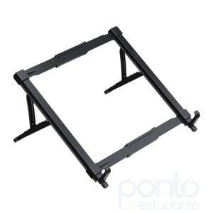 Suporte Notebook Ergonômico Regulável ABS preto Nr17 Reliza