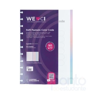 Refil Caderno Inteligente Grande ColorCode 90g 60fl