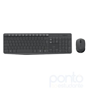Kit Wireless MK235 Teclado e Mouse sem Fio - Logitech