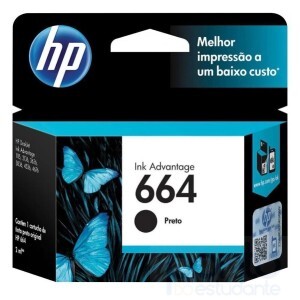 Cartucho HP 664 preto Original (F6V29AB)