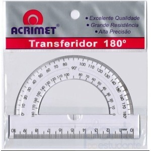 Transferidor Escolar 180° - Acrimet