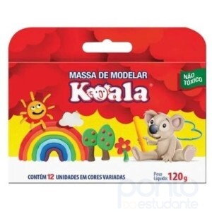 Massinha de Modelar Koala com 12 Cores - Delta