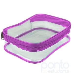 Estojo GG Baú Lilás em PVC Cristal - Dac