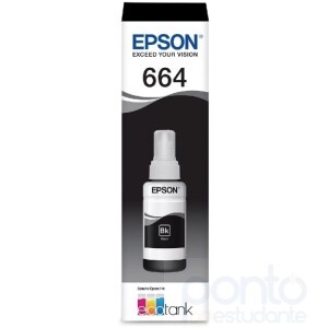 Garrafa para Ecotank Preto, T664120AL, Epson