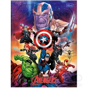 Caderno Brochurão C/D Universitário 80 folhas Avengers - Tilibra